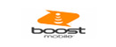 Boost Mobile brand logo for reviews of mobile phones and telecom products or services