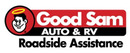Good Sam Roadside brand logo for reviews of car rental and other services