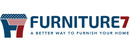 Furniture7 brand logo for reviews of online shopping for Home and Garden products