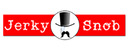 Jerky Snob brand logo for reviews of food and drink products
