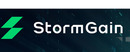 Stormgain brand logo for reviews of financial products and services