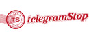 Telegram stop brand logo for reviews of mobile phones and telecom products or services