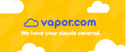 Www.vapor.com brand logo for reviews of E-smoking