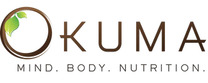Okuma brand logo for reviews of diet & health products
