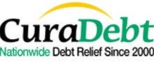 CuraDebt brand logo for reviews of financial products and services