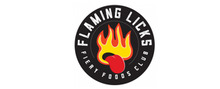 Flaming Licks brand logo for reviews of food and drink products